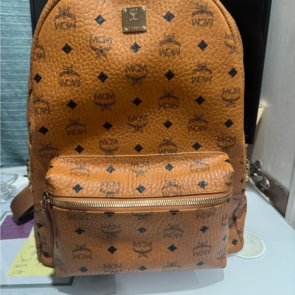 MCM Cognac Visetos Backpack - Picture 1 of 7